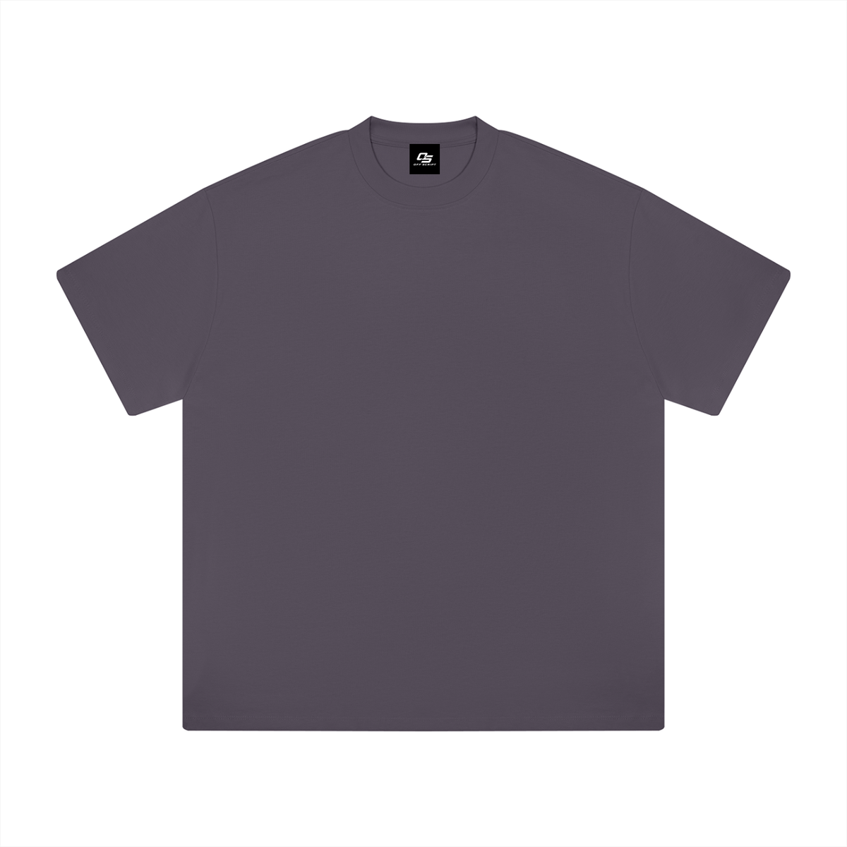 Plum Purple Heavyweight Drop Shoulder T-Shirt front product view