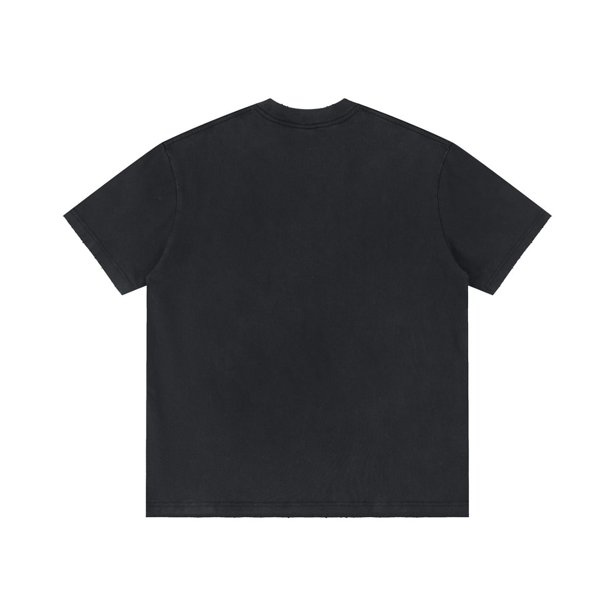 Off Script Gothic Skull Front-Print Vintage Wash Distressed T-Shirt