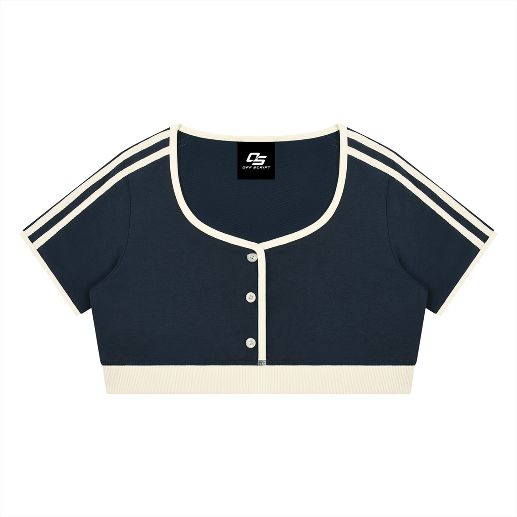 Women’s Color Block Crop T-Shirt