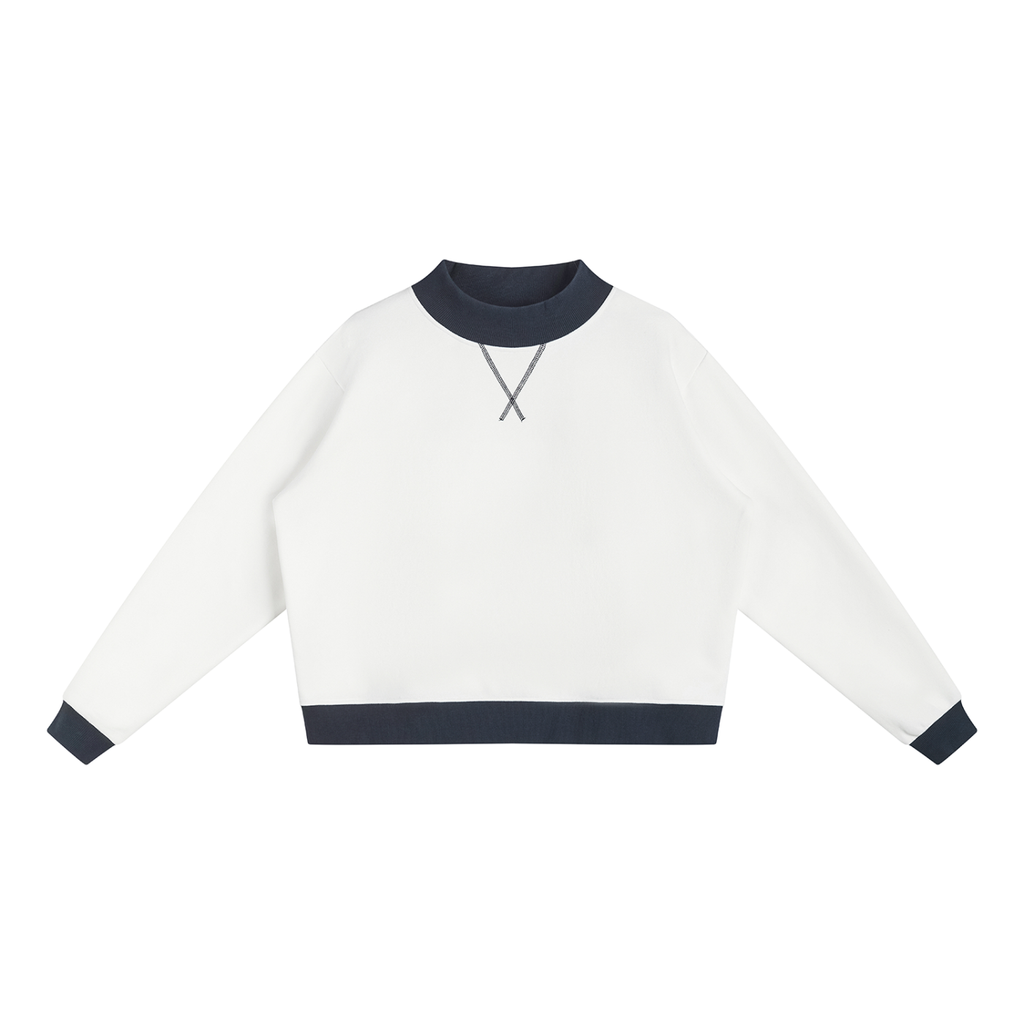 Women’s Mock Neck Crewneck Sweatshirt