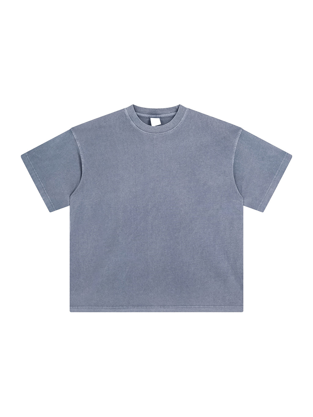 Gray Blue Enzyme Washed T-Shirt front product view