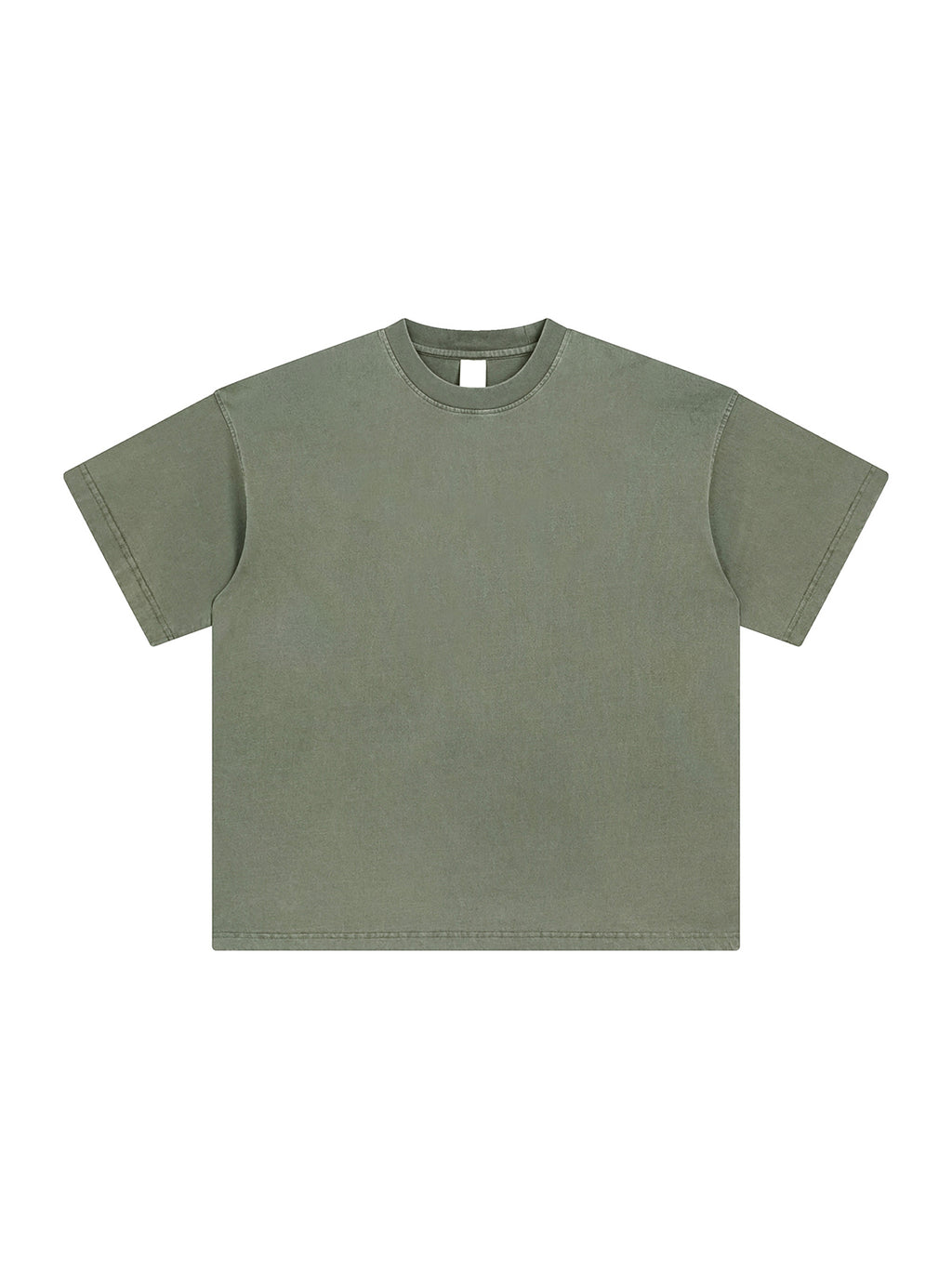 Gray Green Enzyme Washed T-Shirt front product view