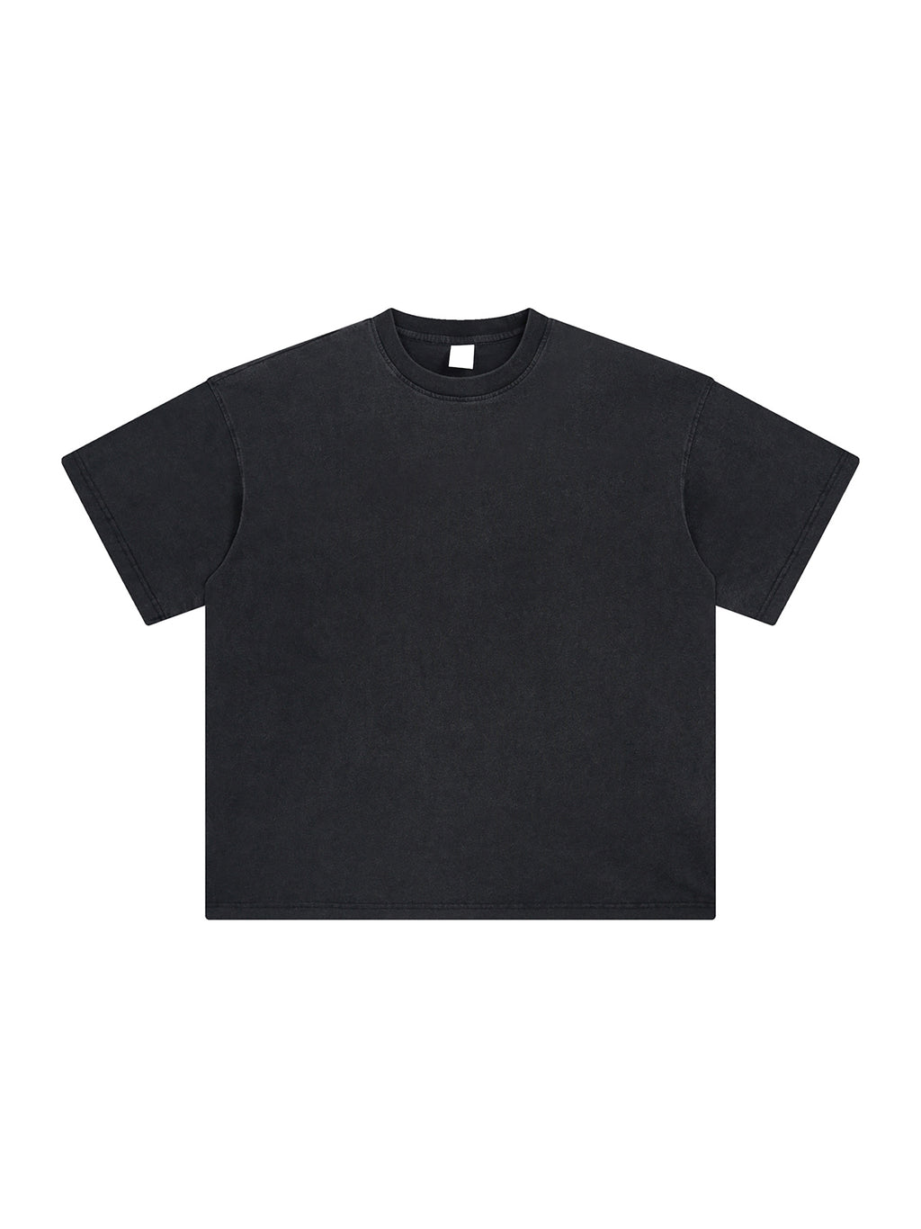 Retro Black Enzyme Washed T-Shirt front product view
