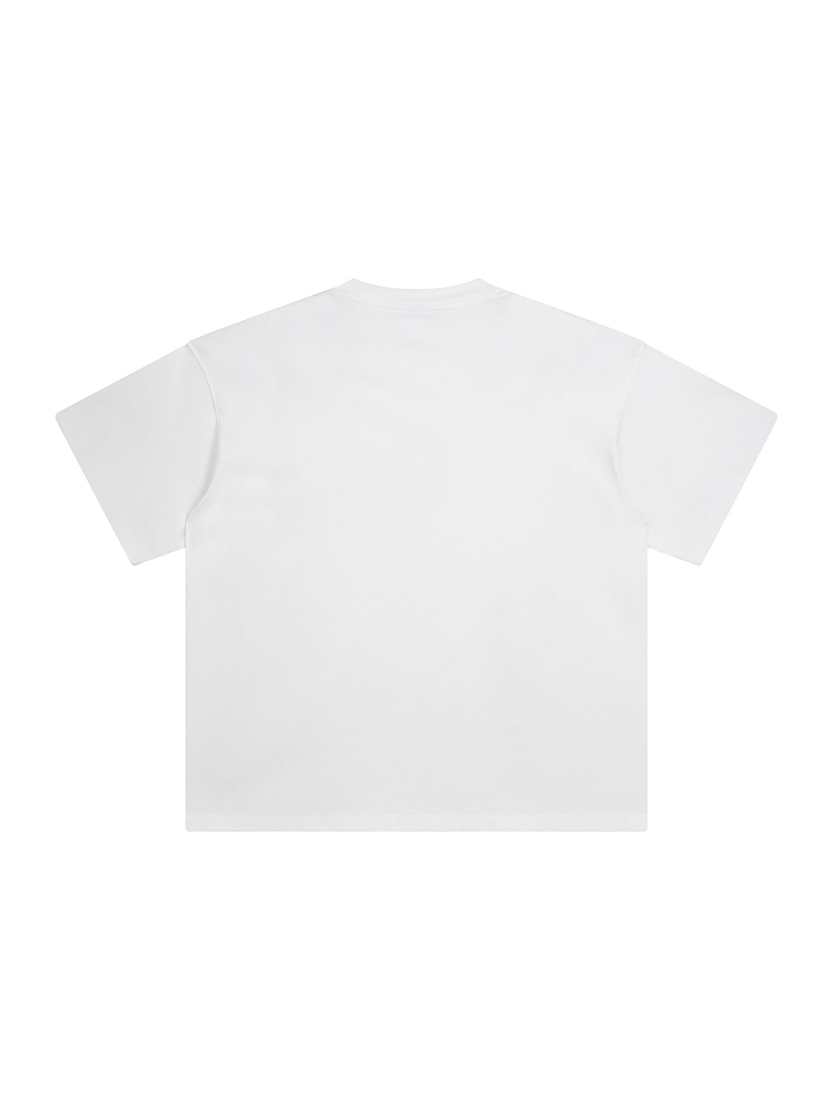 White Enzyme Washed T-Shirt back product view