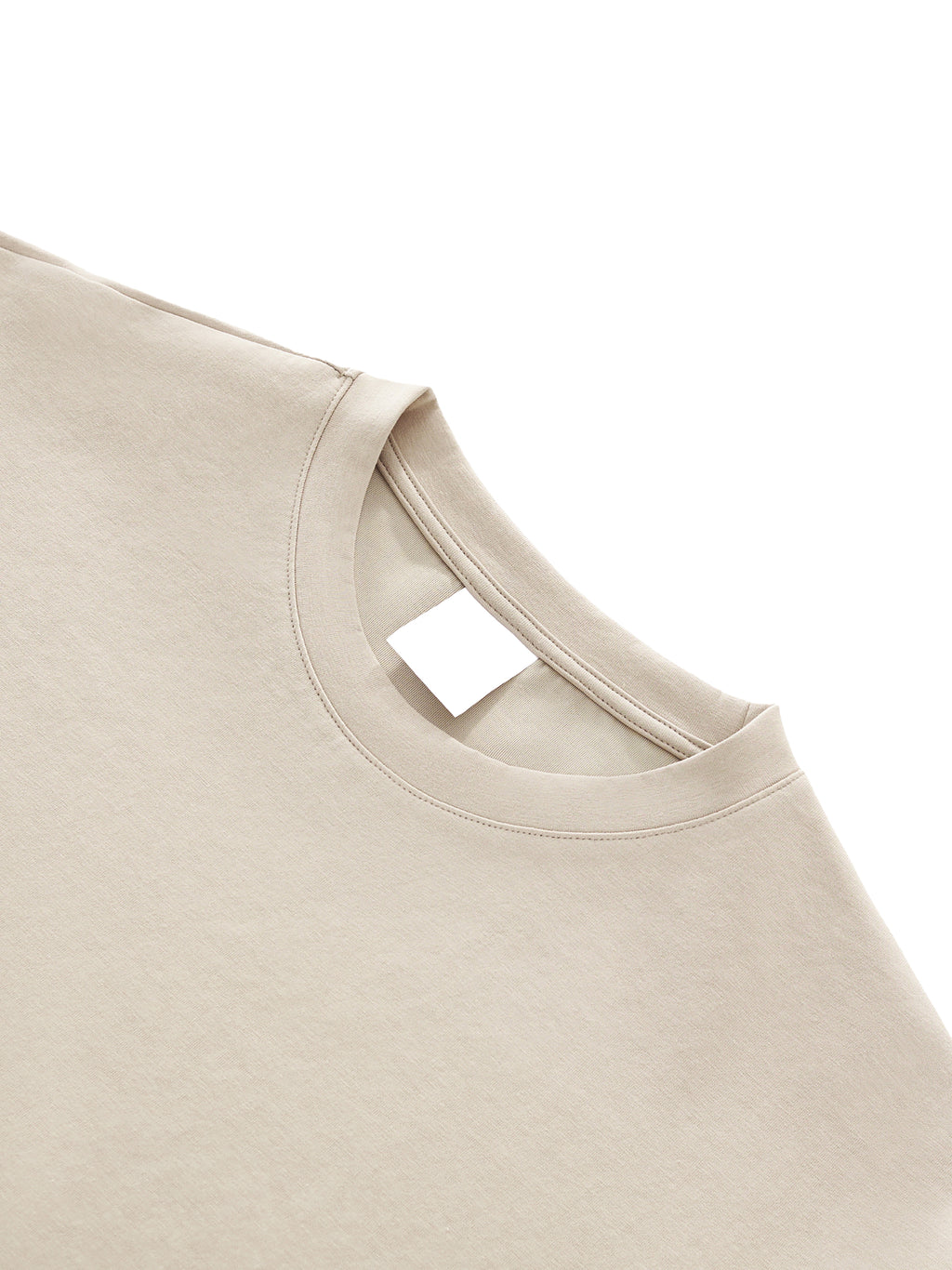 Khaki Essential Cooling Performance T-Shirt neckline detail