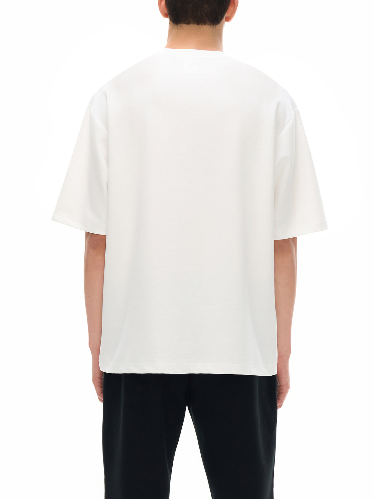 White Essential Cooling Performance T-Shirt on model back view