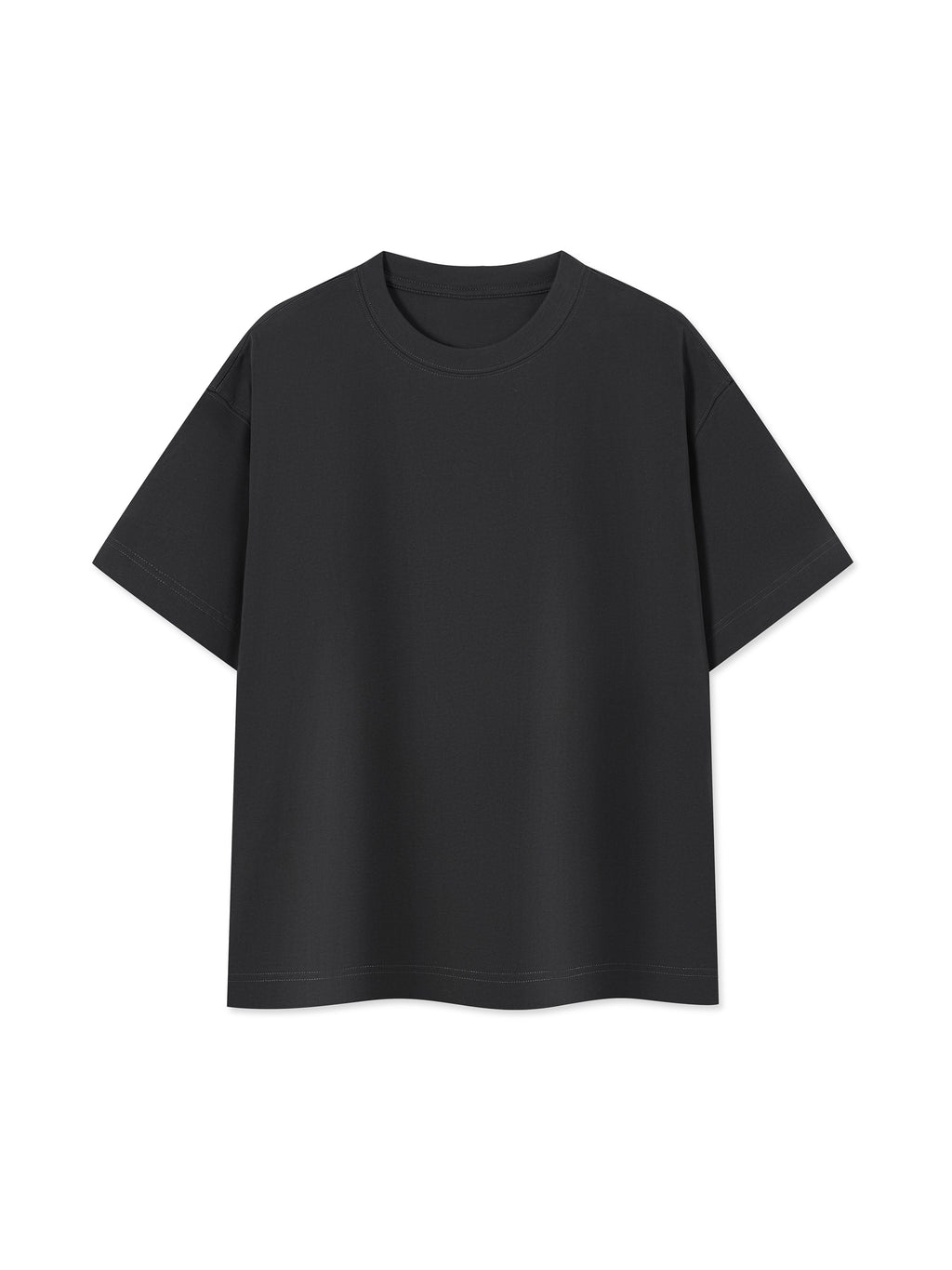 Off Script Unisex Essential Cotton Boxy T-Shirt - Dark Grey front view
