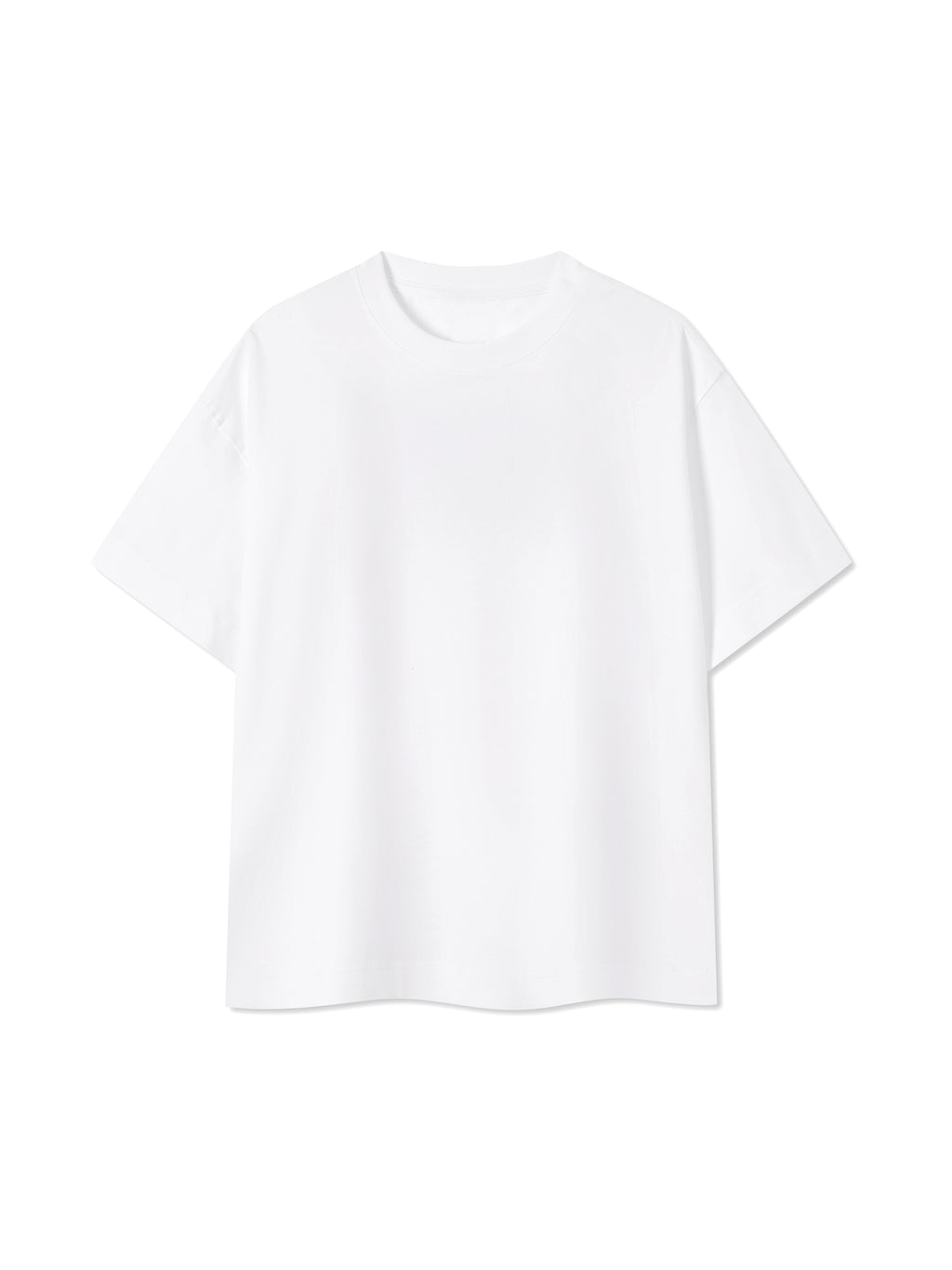 Off Script Essential Cotton Boxy T-Shirt - White front view