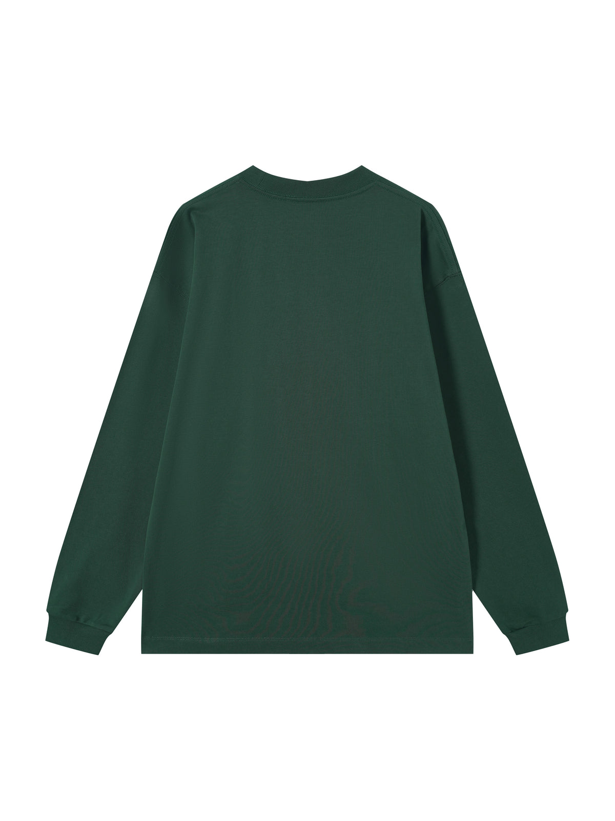 Off Script Essential Cotton Long Sleeve T-Shirt - Green back view