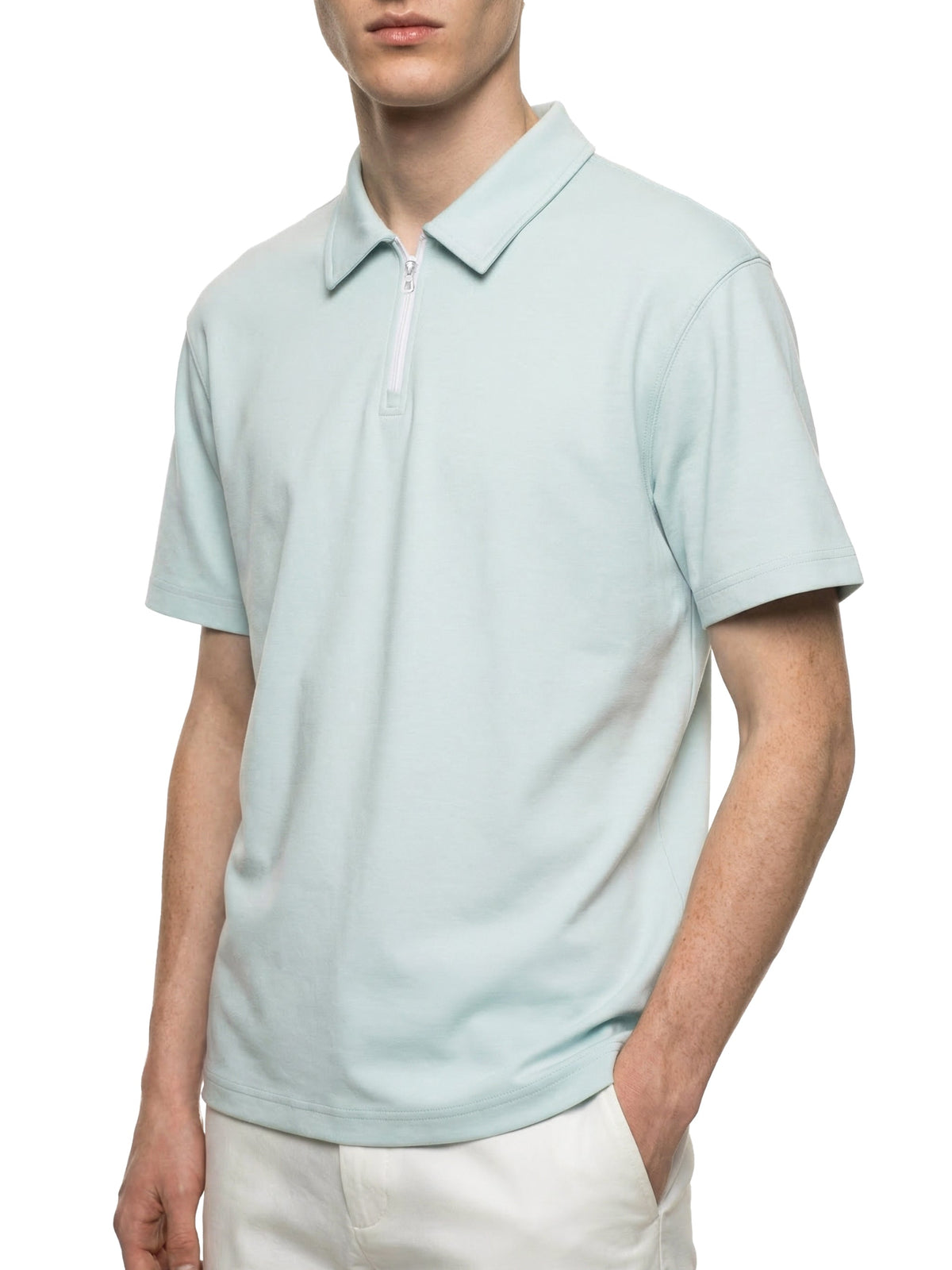 Unisex Quarter-Zip Polo Shirt