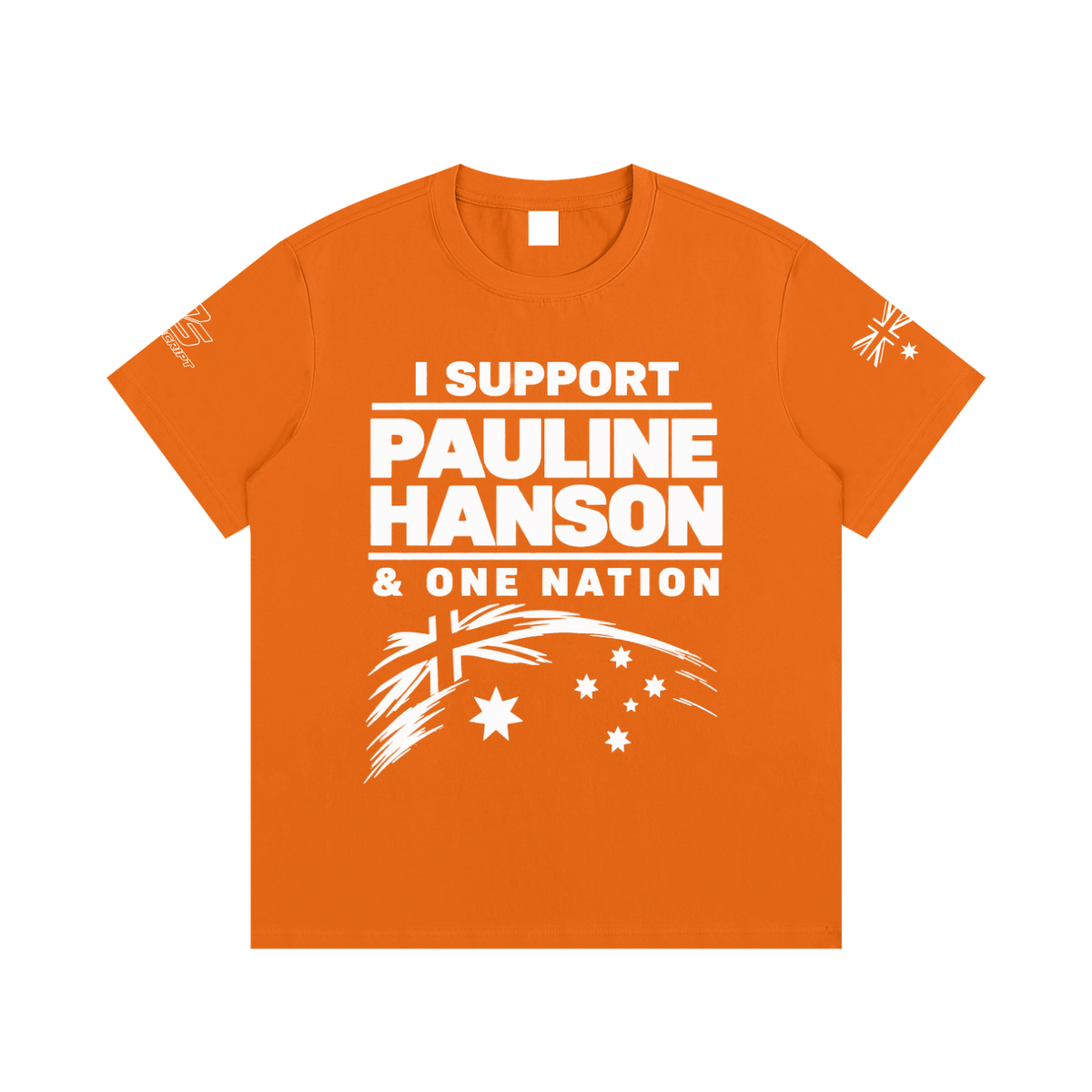 I Support Pauline Hanson & One Nation Light Orange unisex graphic T-shirt front