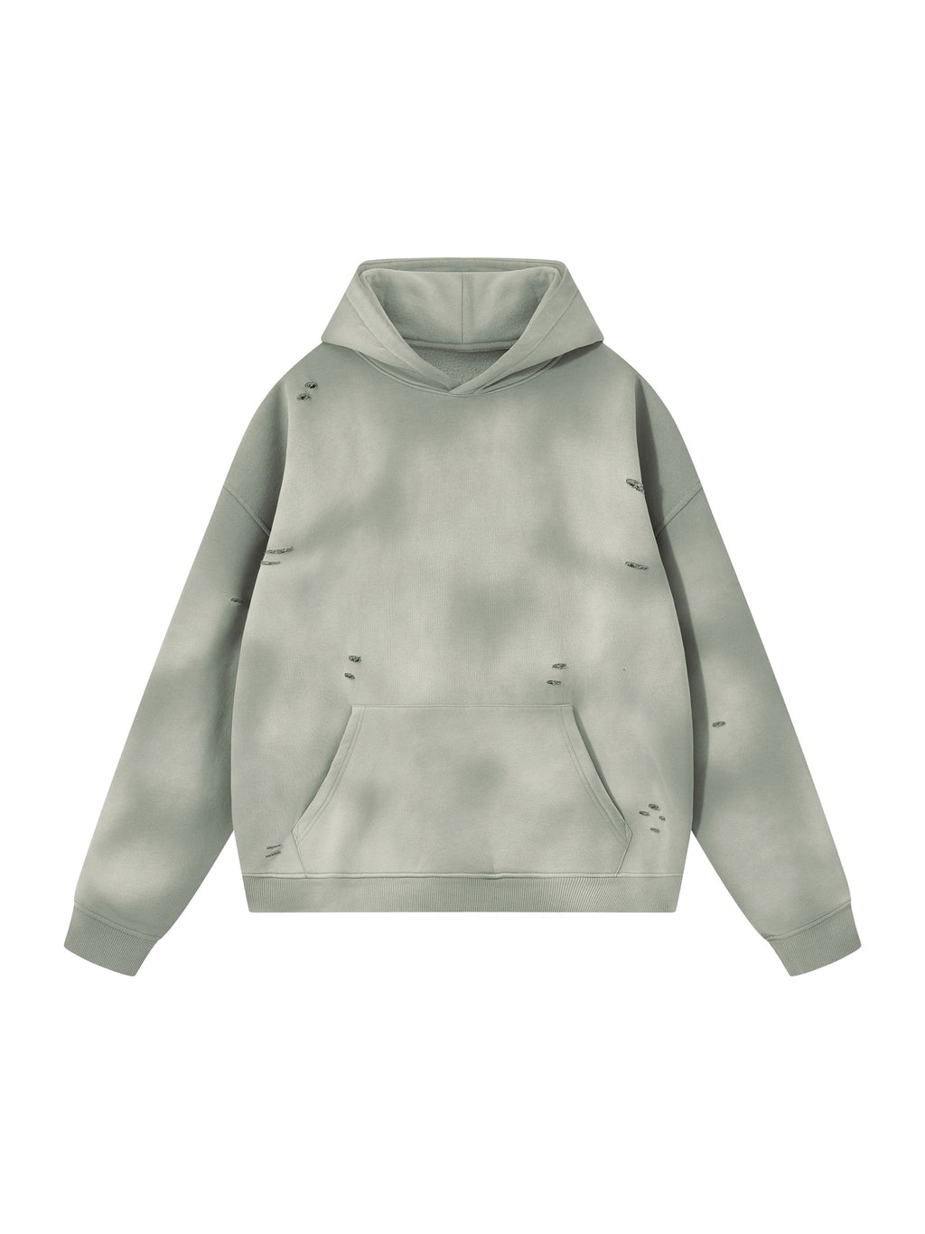 Unisex Sunfade Frayed Fleece Hoodie