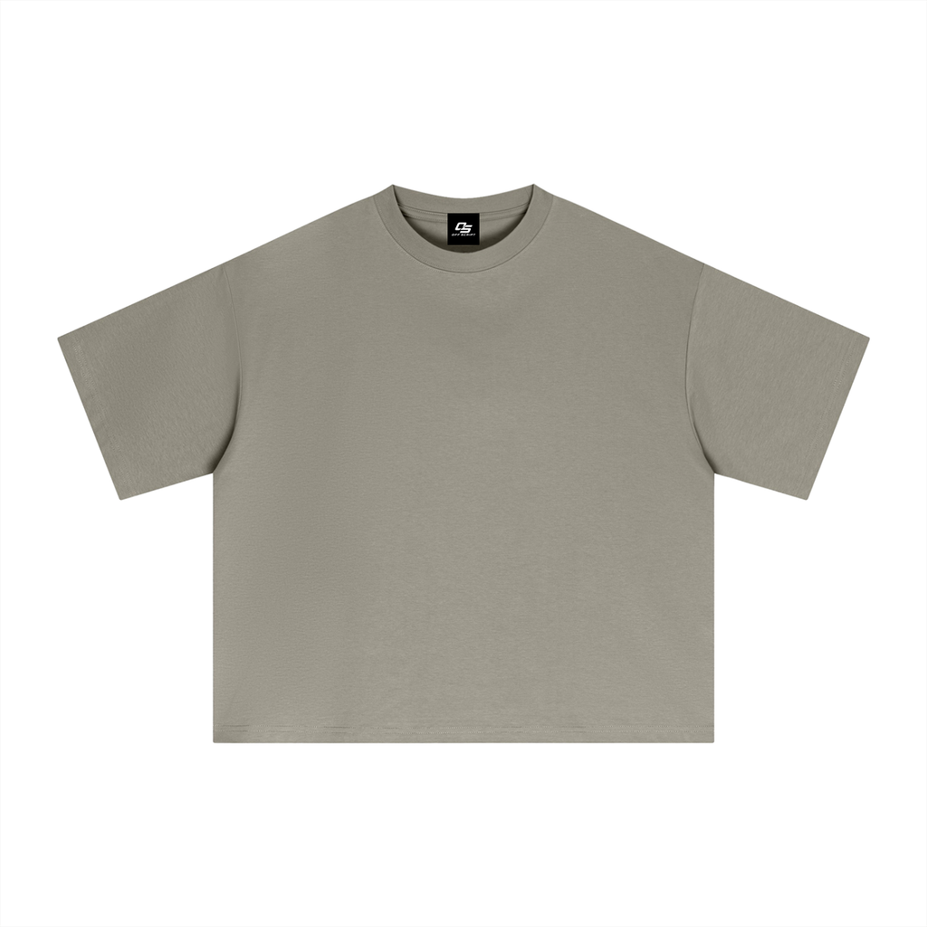 Khaki Essential Sorona Boxy T-Shirt front view