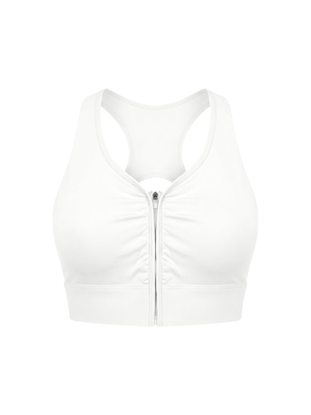 Women’s Cropped Zip Yoga Sports Bra