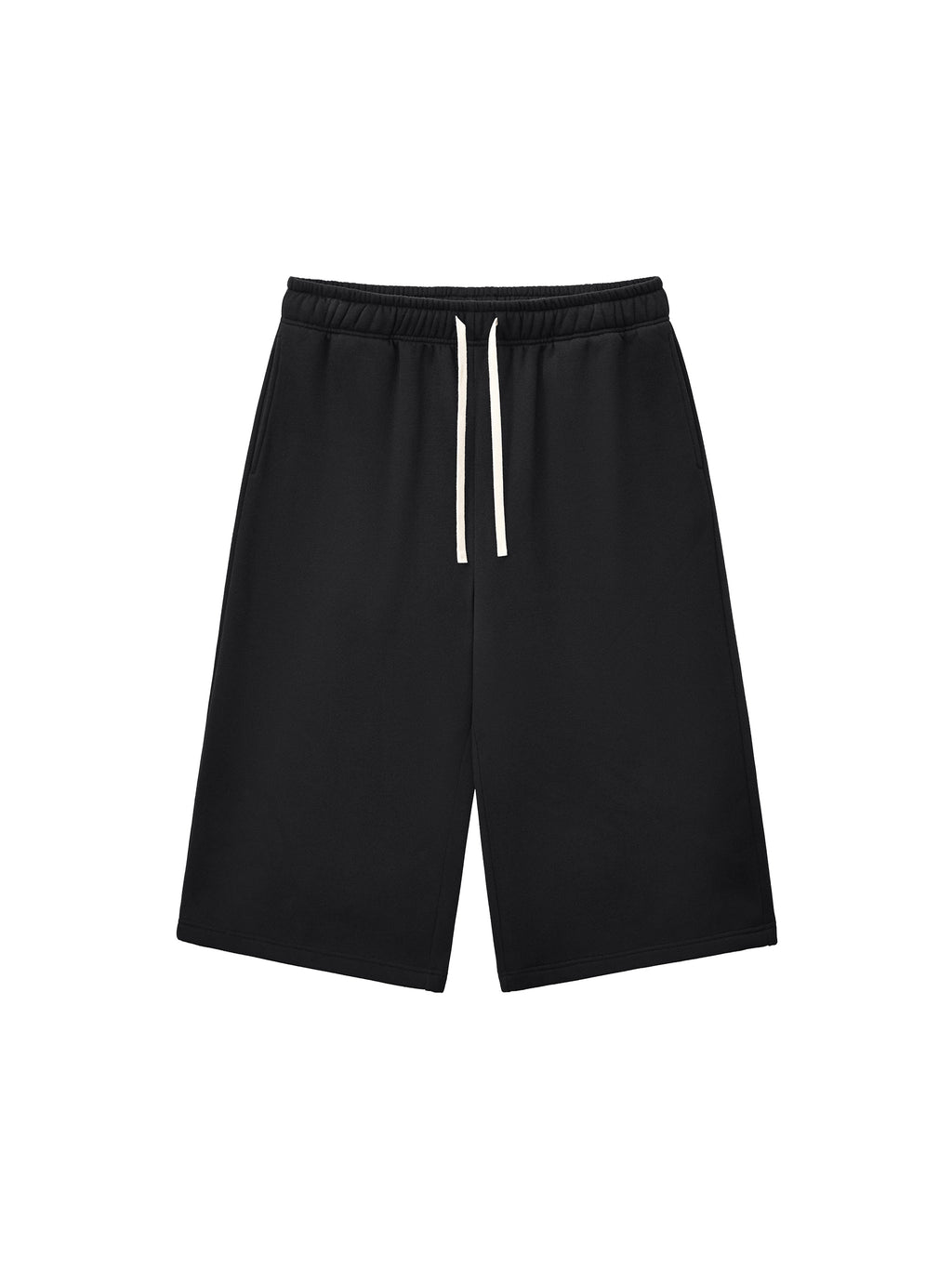 Relaxed Drawstring Three-Quarter Sweatpants