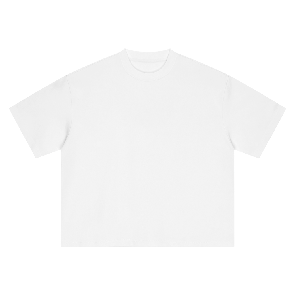 White Unisex Boxy Oversized T-Shirt front view