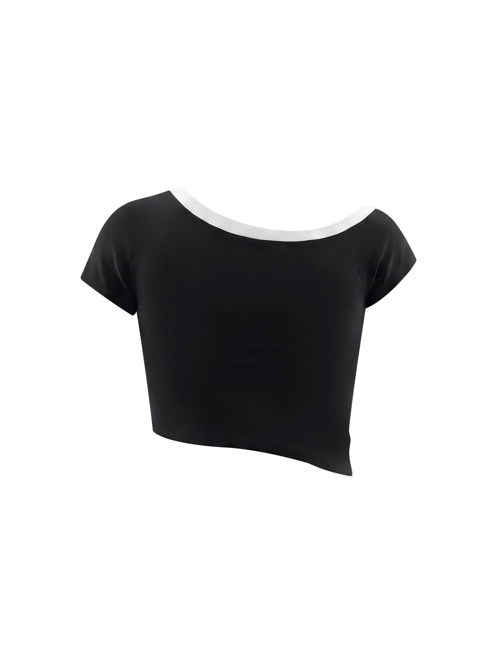 Women's Color Block Off-the-Shoulder T-Shirt