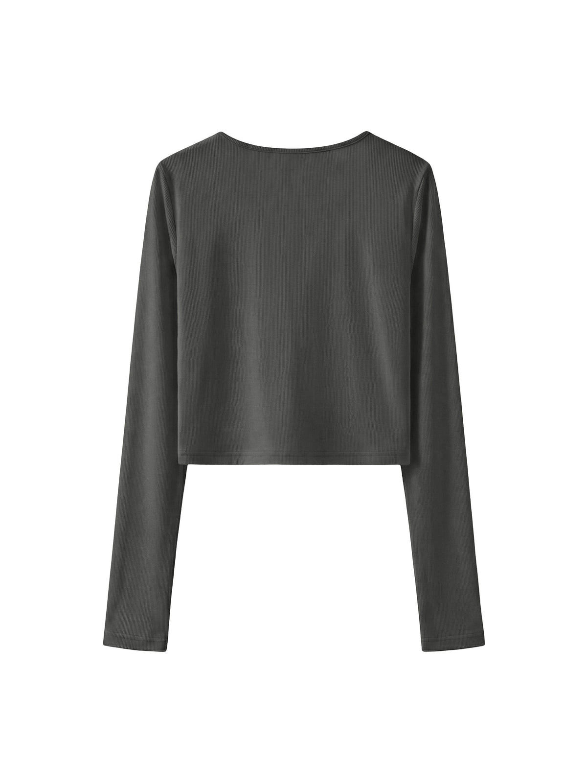 Women's Ruched Long Sleeve Crop T-Shirt