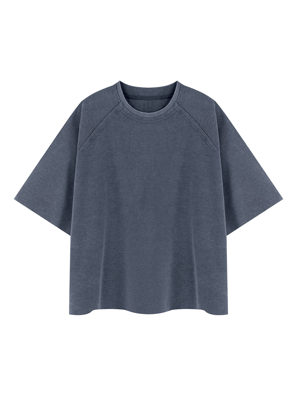 Unisex Mineral Wash Boxy Waffle T-Shirt
