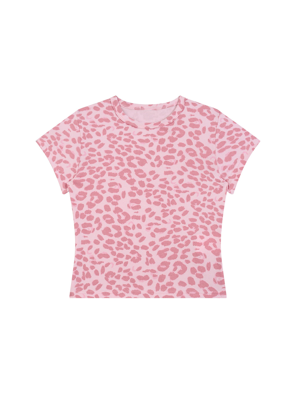 Women’s Leopard Print Crop T-Shirt