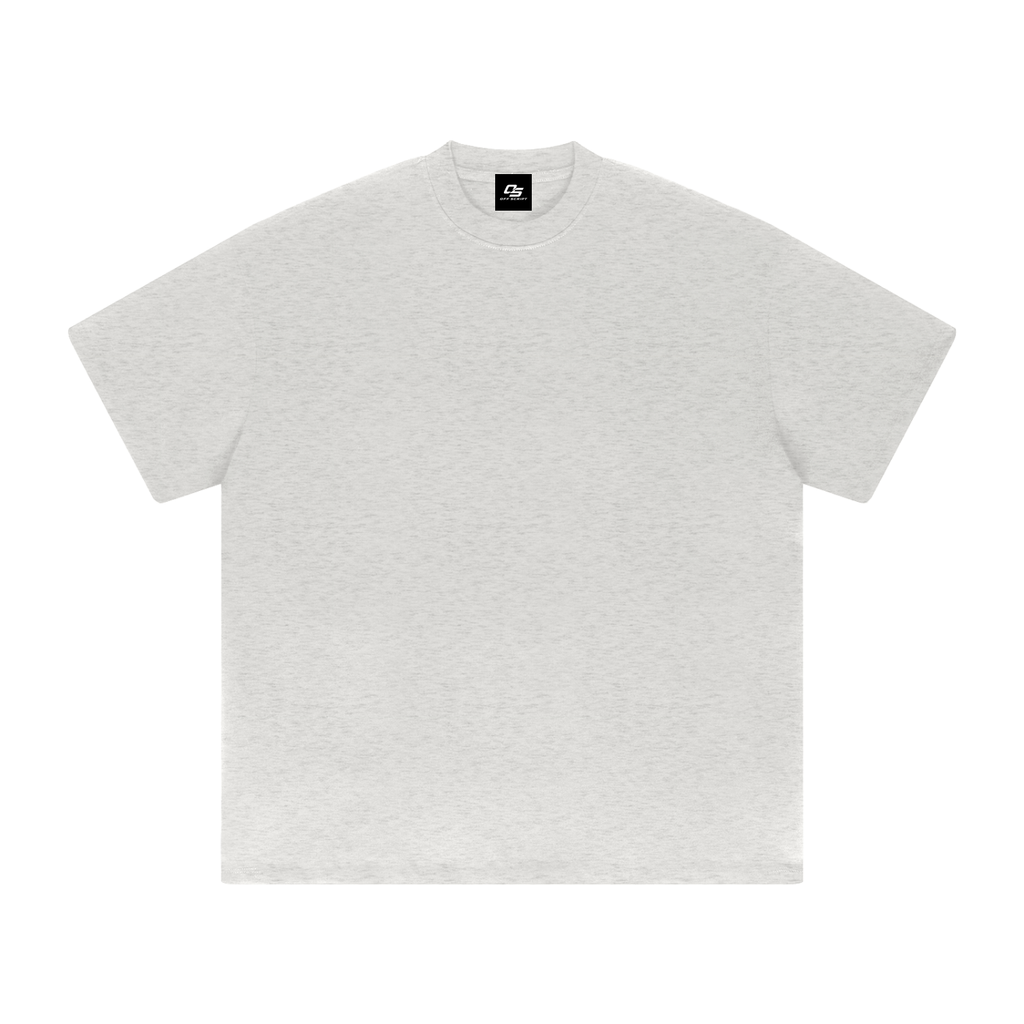 Oat Gray Heavyweight Drop Shoulder T-Shirt front product view