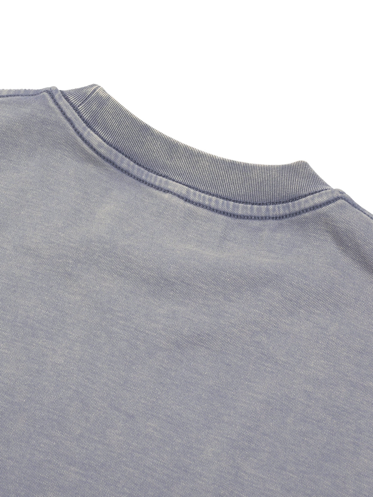 Unisex bamboo slub snow-washed T-shirt detail view