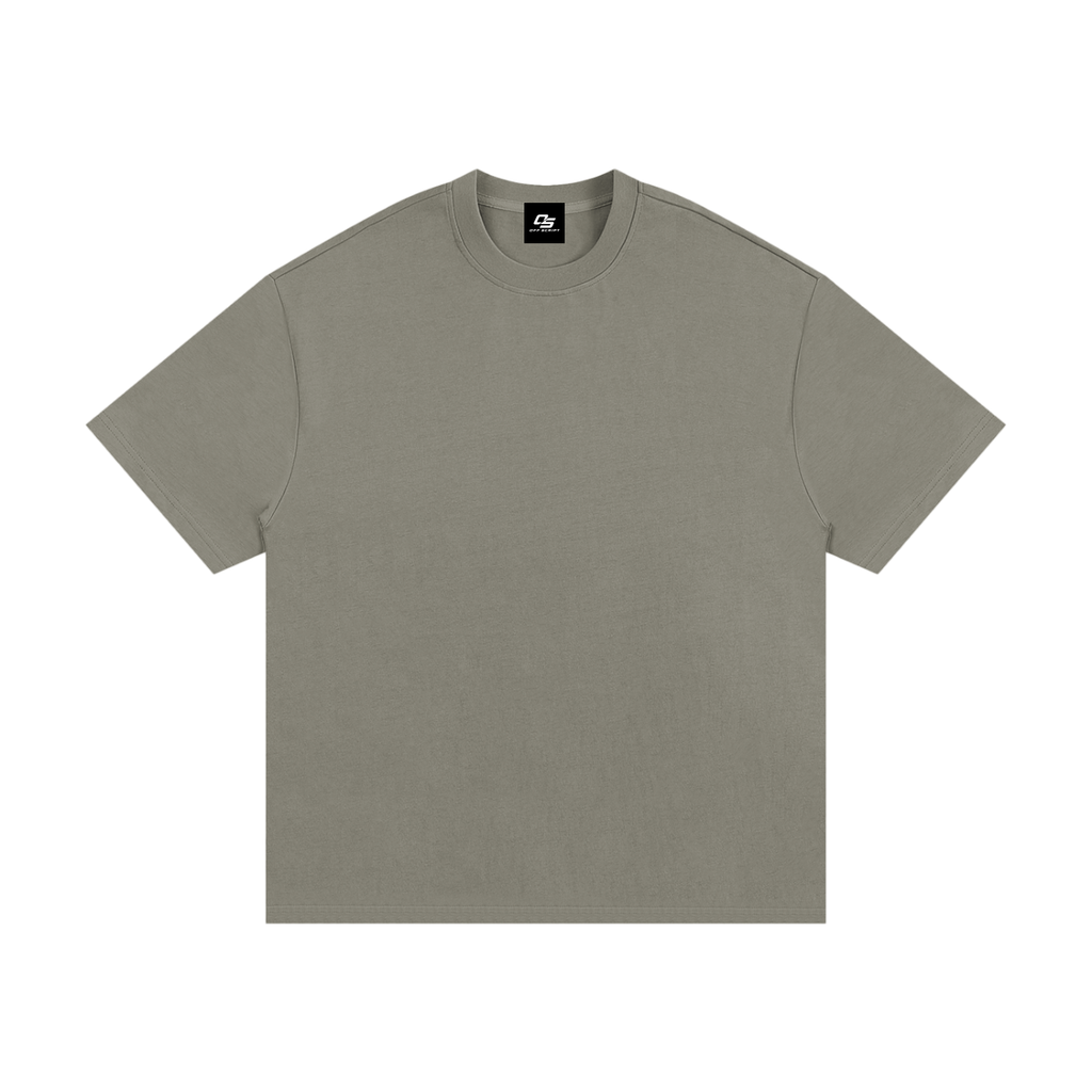 Dark Grey Essential Heavyweight Cotton T-Shirt front view