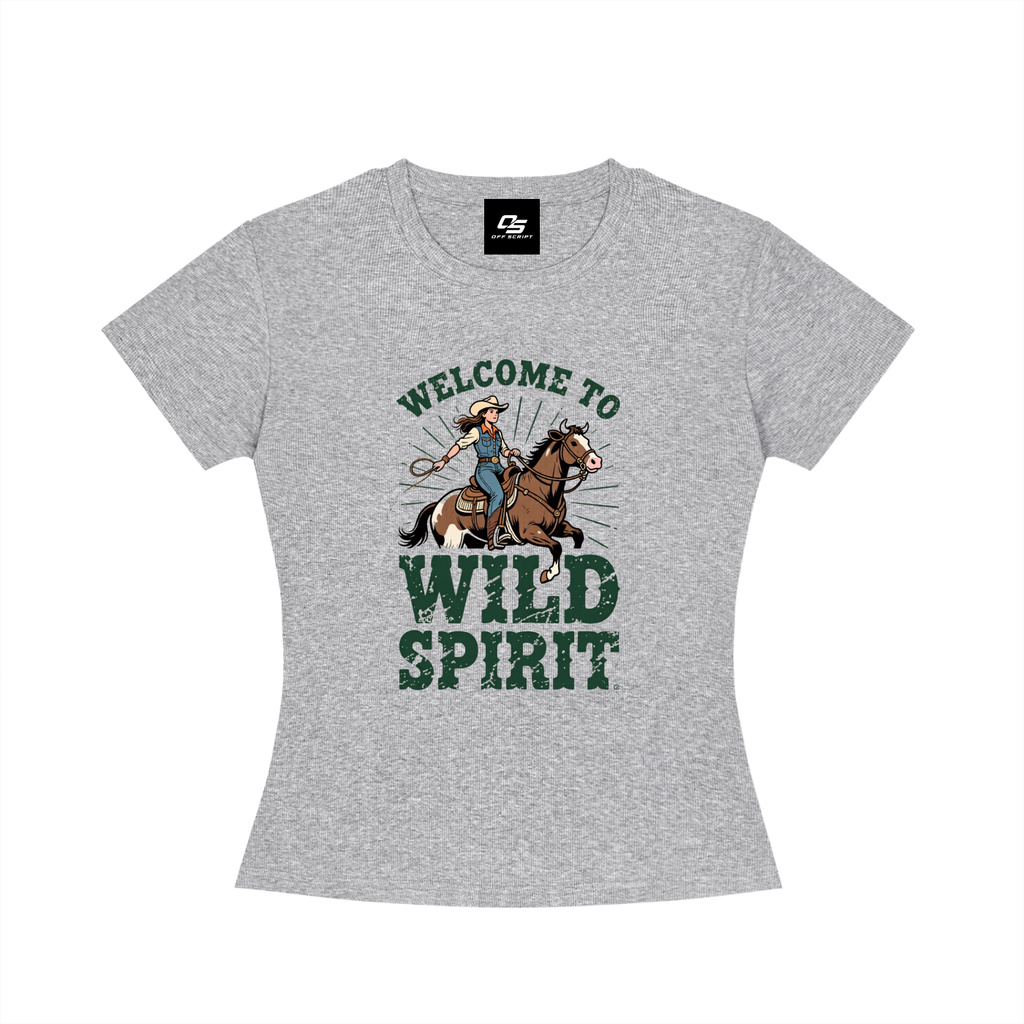 Welcome to Wild Spirit Women's Slim Fit Crewneck T-Shirt