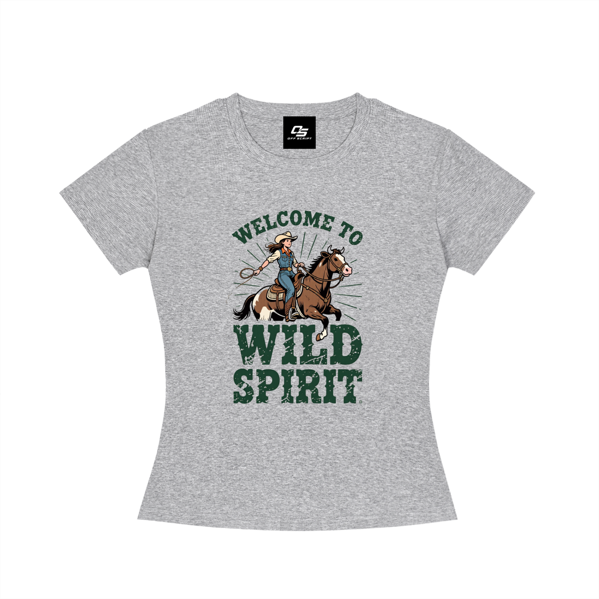 Welcome to Wild Spirit Women's Slim Fit Crewneck T-Shirt