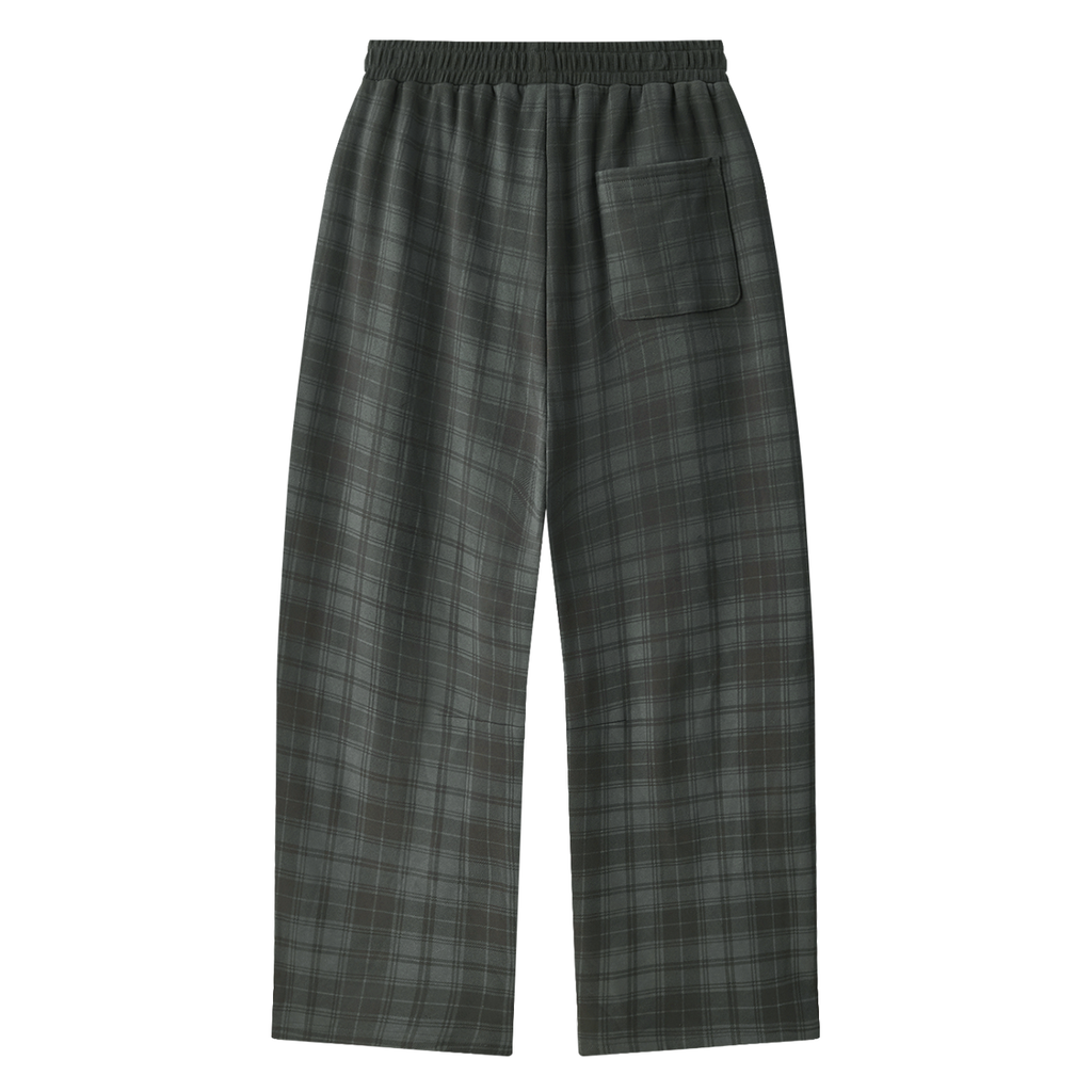 Unisex Plaid Straight-Leg Pants V2