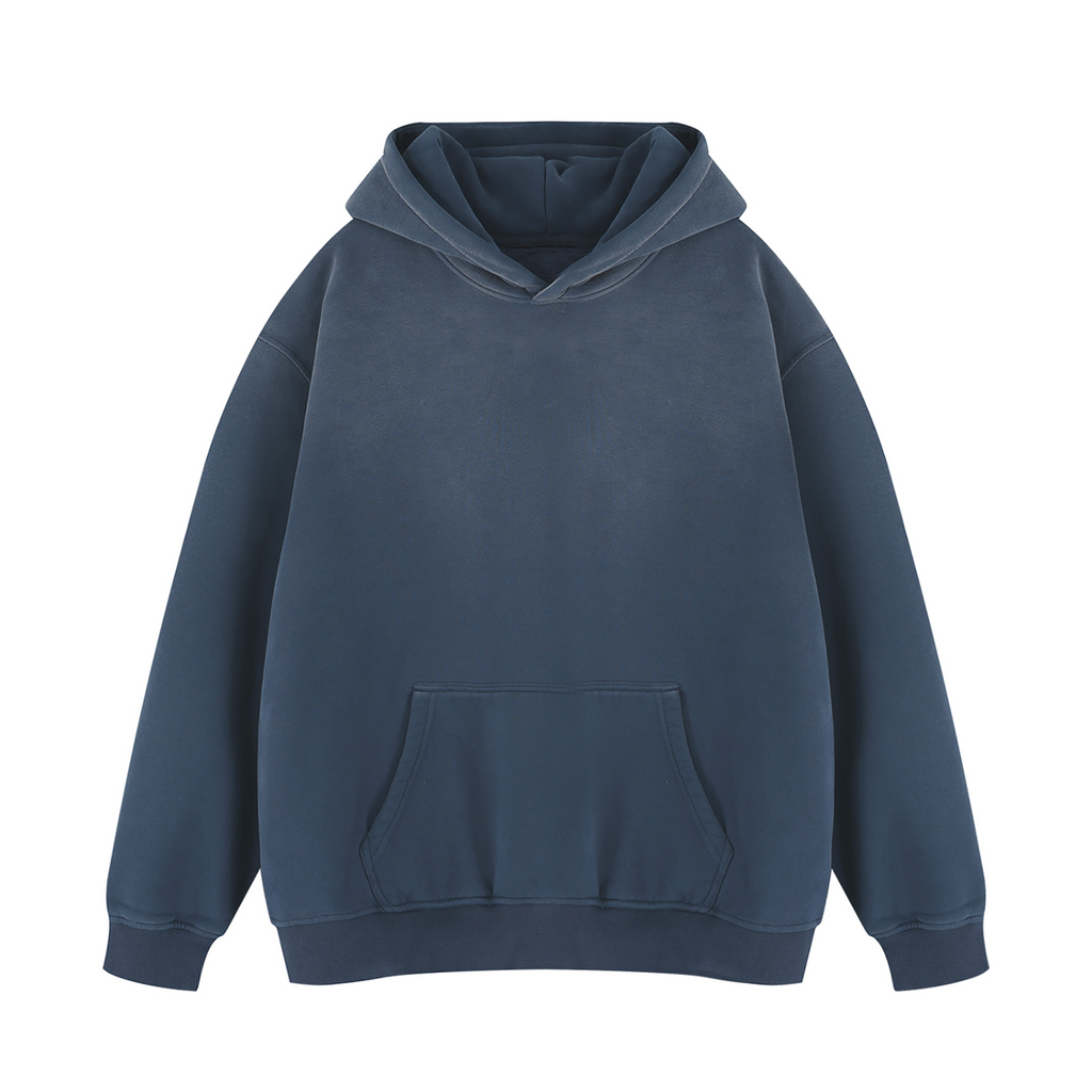 Off Script Gothic Skull Vintage Wash Fleece Hoodie