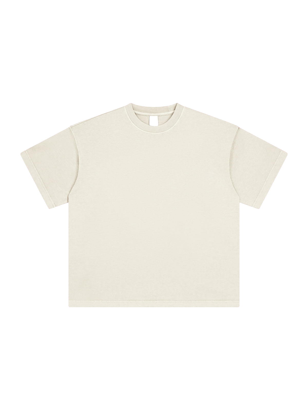 Heavyweight Vintage Washed T-Shirt – Core Colours – Gray Apricot front view
