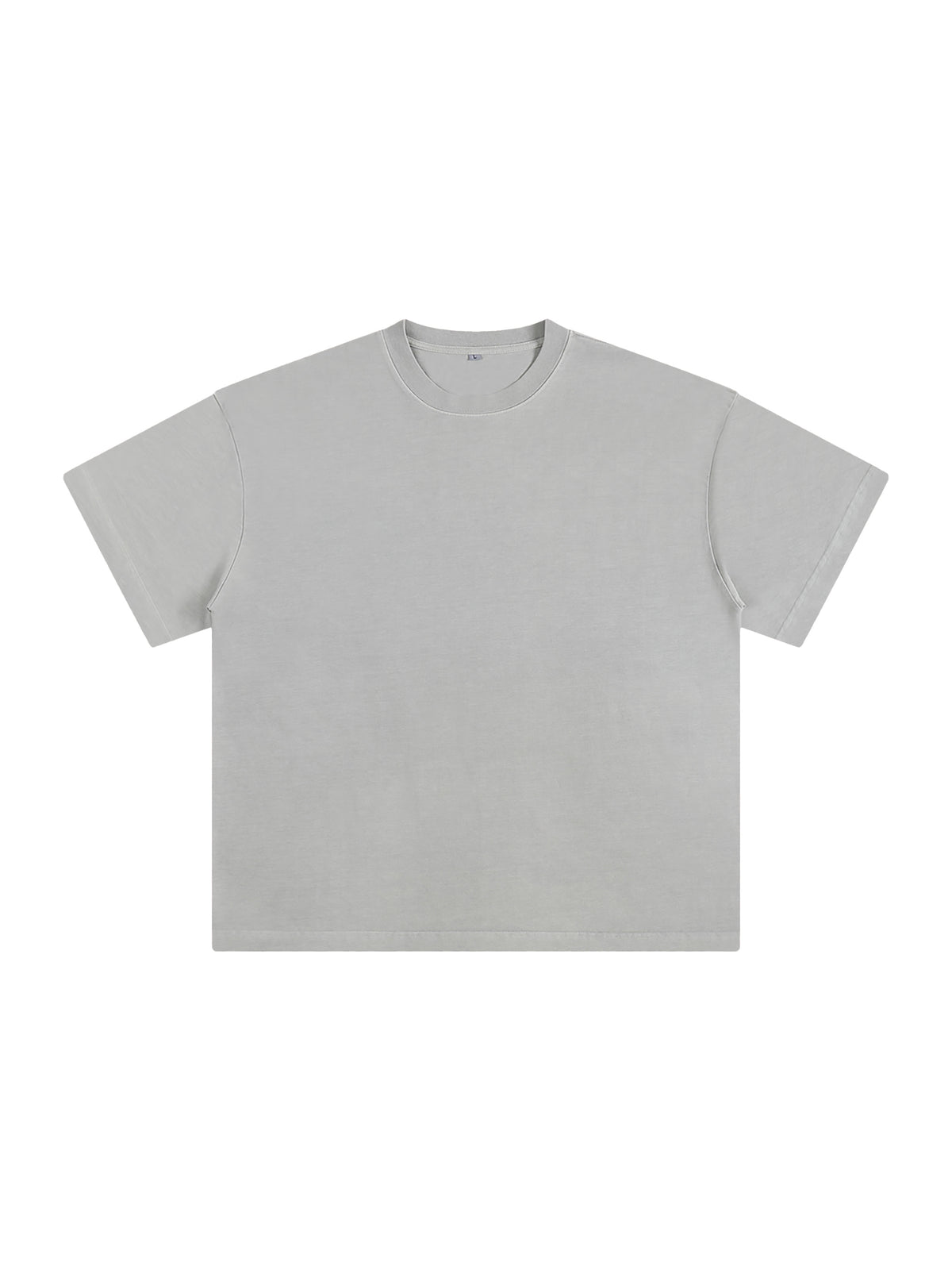 Heavyweight Vintage Washed T-Shirt – Core Colours – Light Gray front view