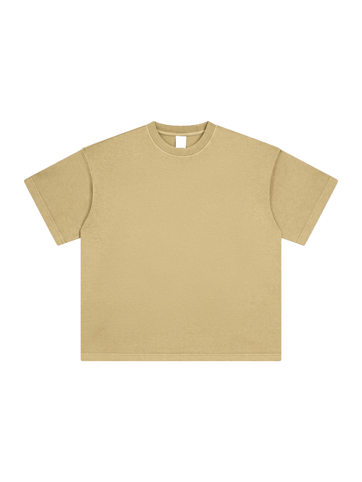 Heavyweight Vintage Washed T-Shirt – Core Colours – Khaki front view