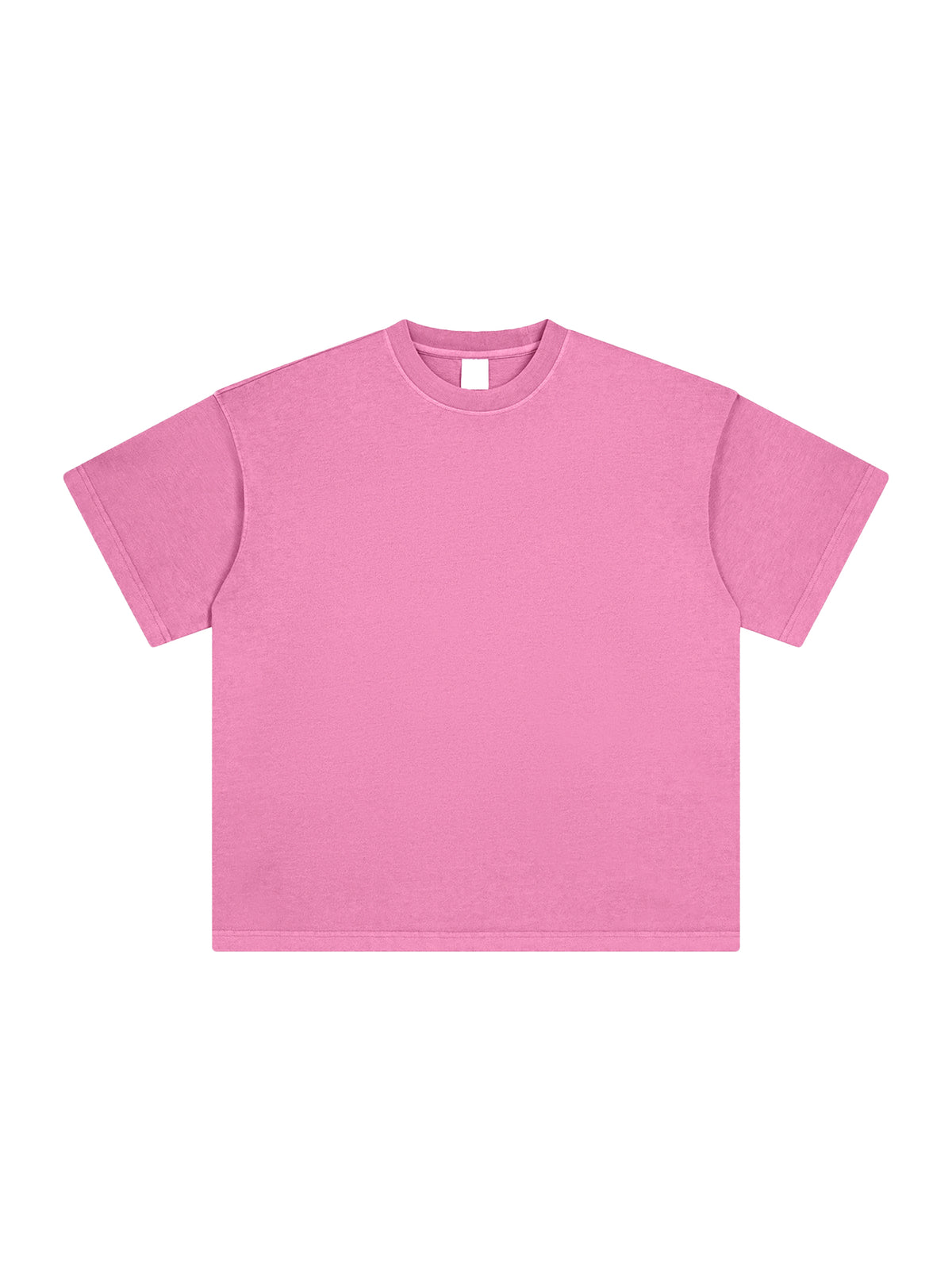 Heavyweight Vintage Washed T-Shirt – Core Colours – Rose Pink front view