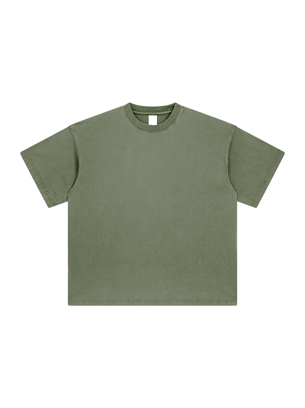 Heavyweight Vintage Washed T-Shirt – Extended Colours – Greyish Green front view