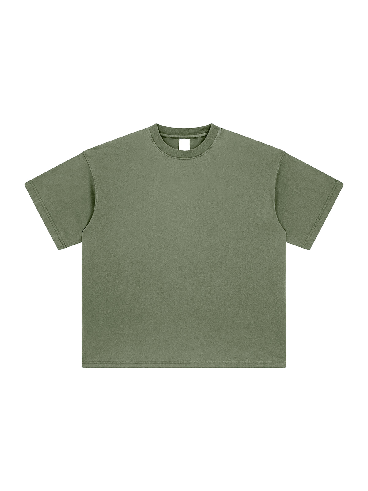 Heavyweight Vintage Washed T-Shirt – Extended Colours – Greyish Green front view