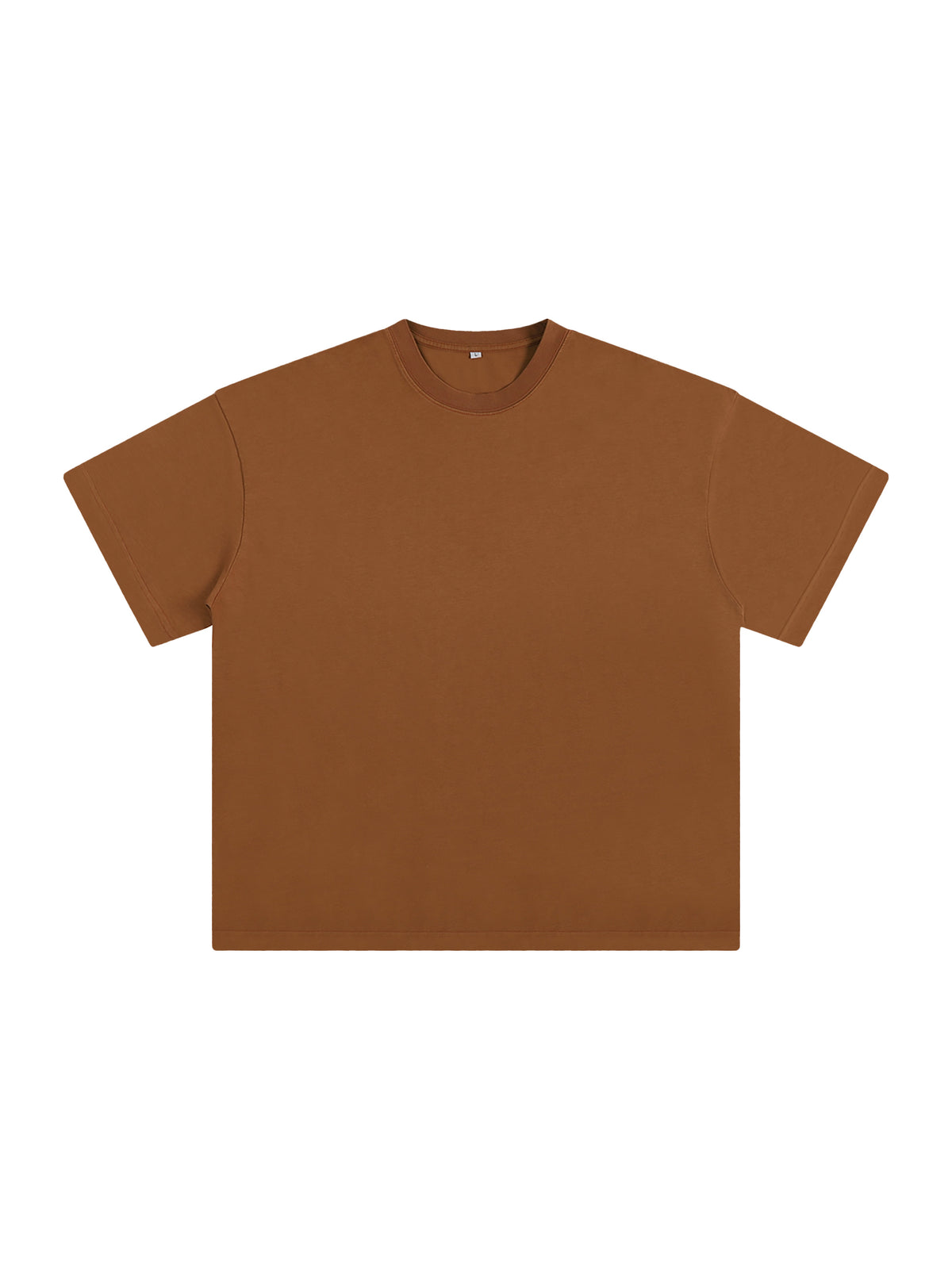 Heavyweight Vintage Washed T-Shirt – Extended Colours – Mocha front view