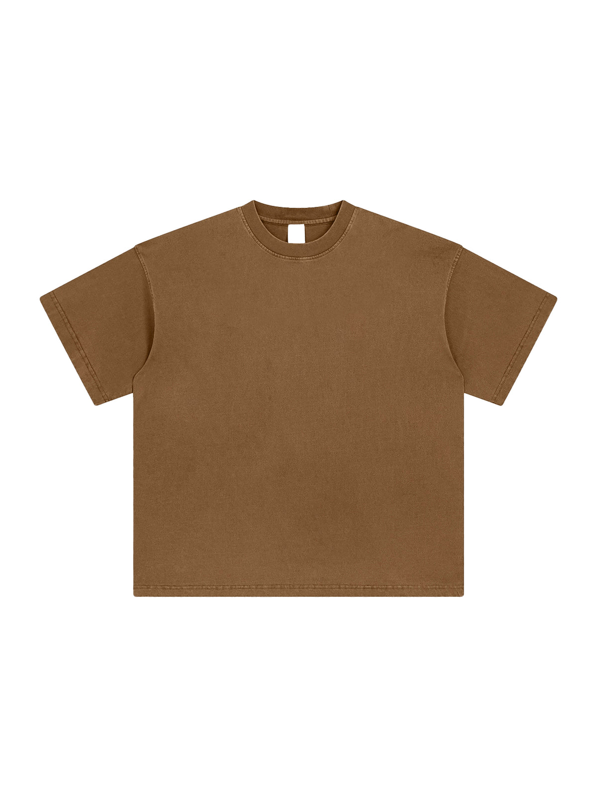 Heavyweight Vintage Washed T-Shirt – Extended Colours – Coffee front view