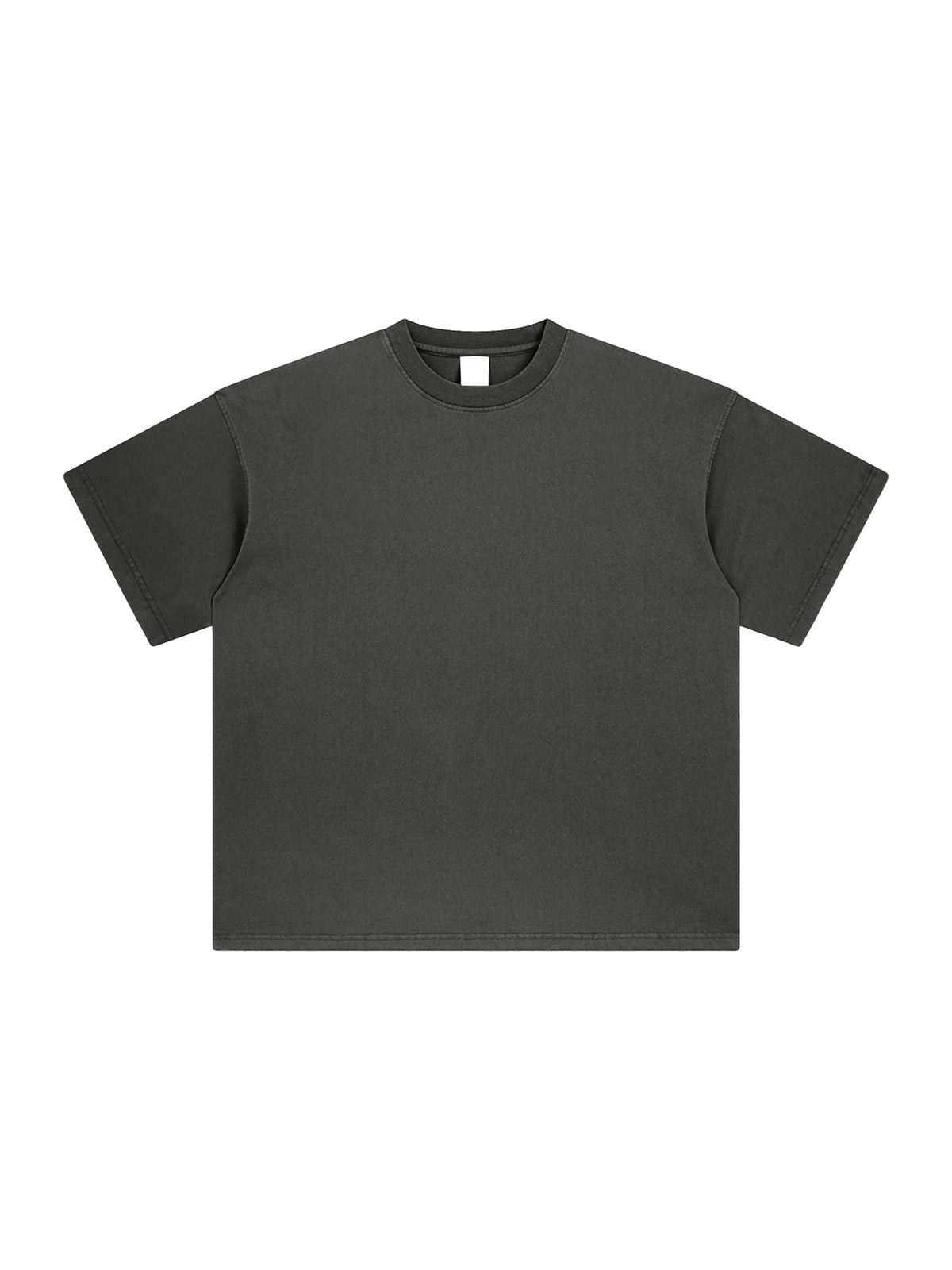 Heavyweight Vintage Washed T-Shirt – Extended Colours – Dark Gray front view