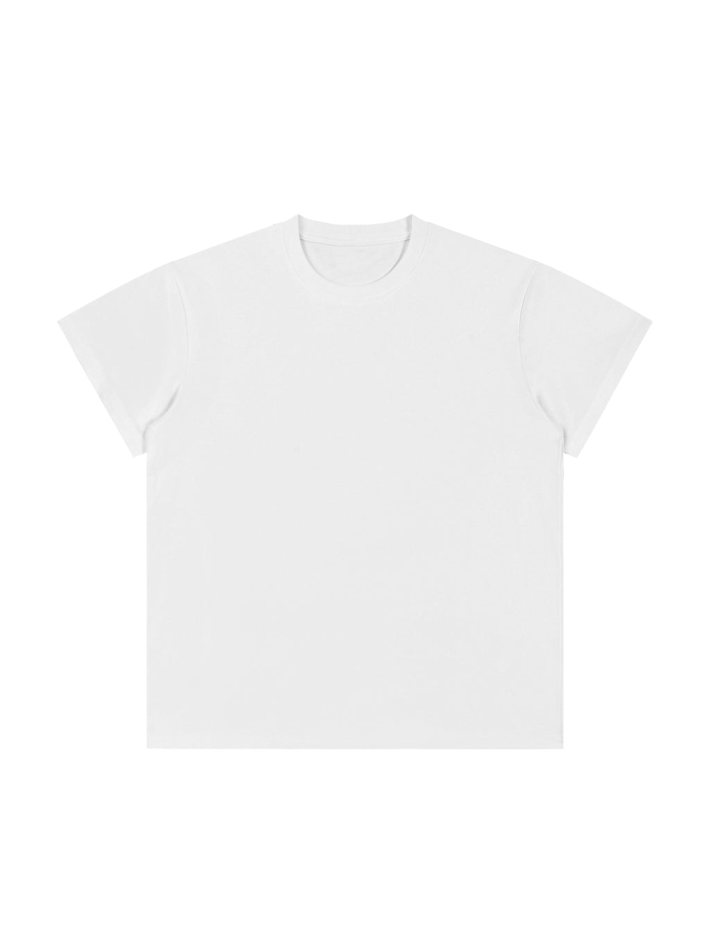 Lightweight Cotton Classic Fit T-Shirt – White front view