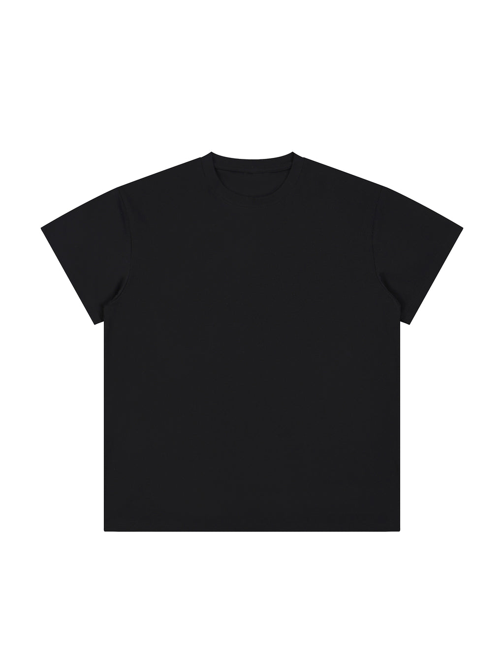 Lightweight Cotton Classic Fit T-Shirt – Black front view