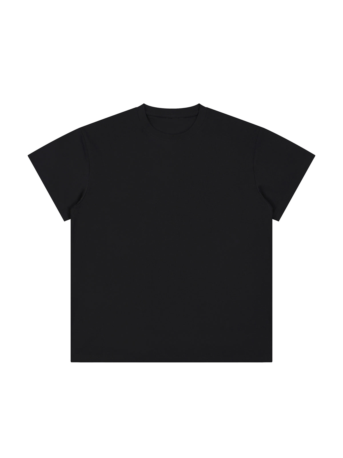 Lightweight Cotton Classic Fit T-Shirt – Black front view