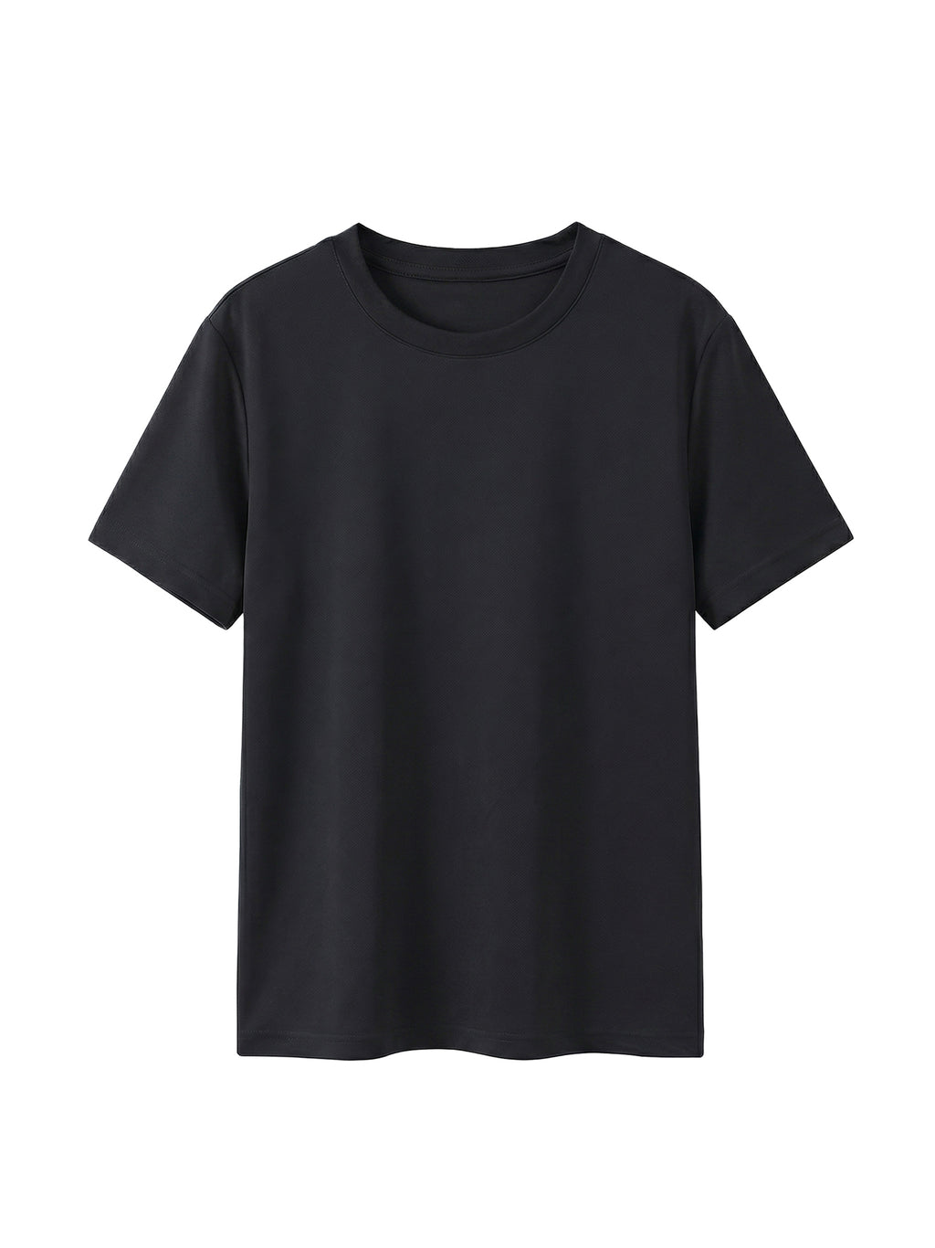 Lightweight Performance Crewneck T-Shirt – Black front view
