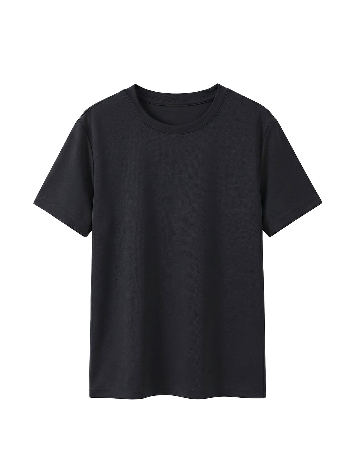 Lightweight Performance Crewneck T-Shirt – Black front view