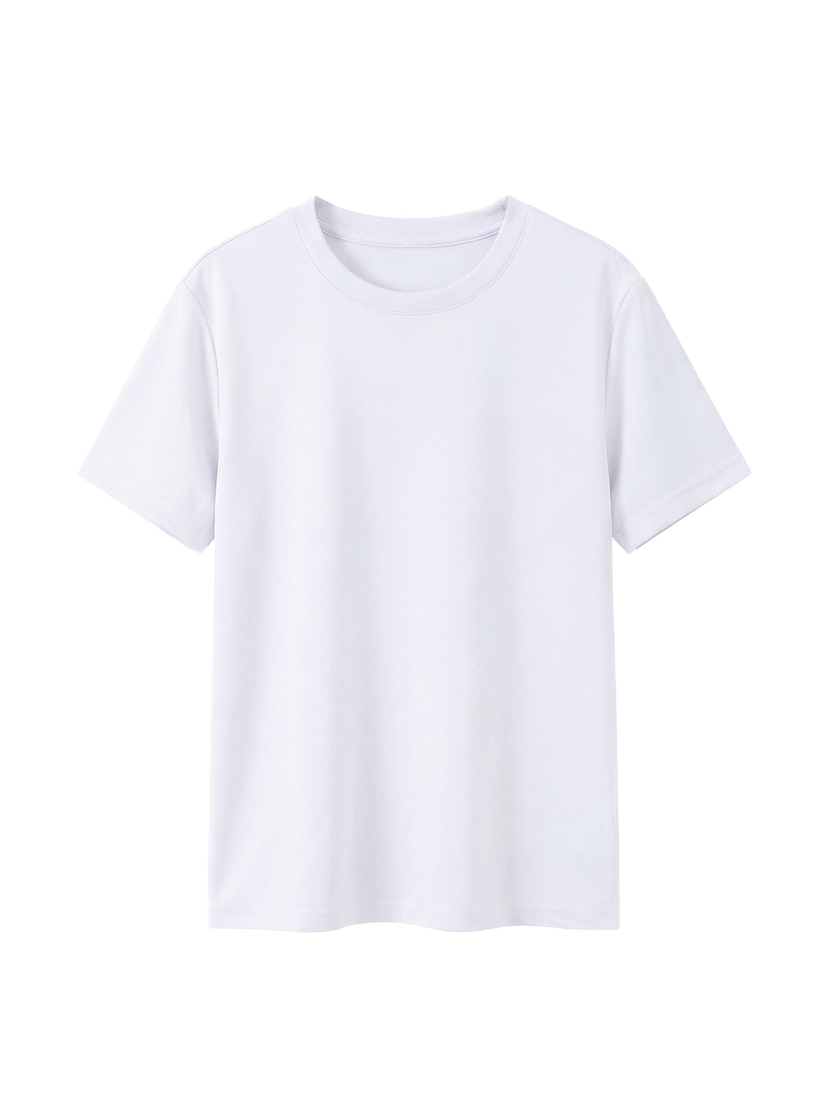 Lightweight Performance Crewneck T-Shirt – White front view