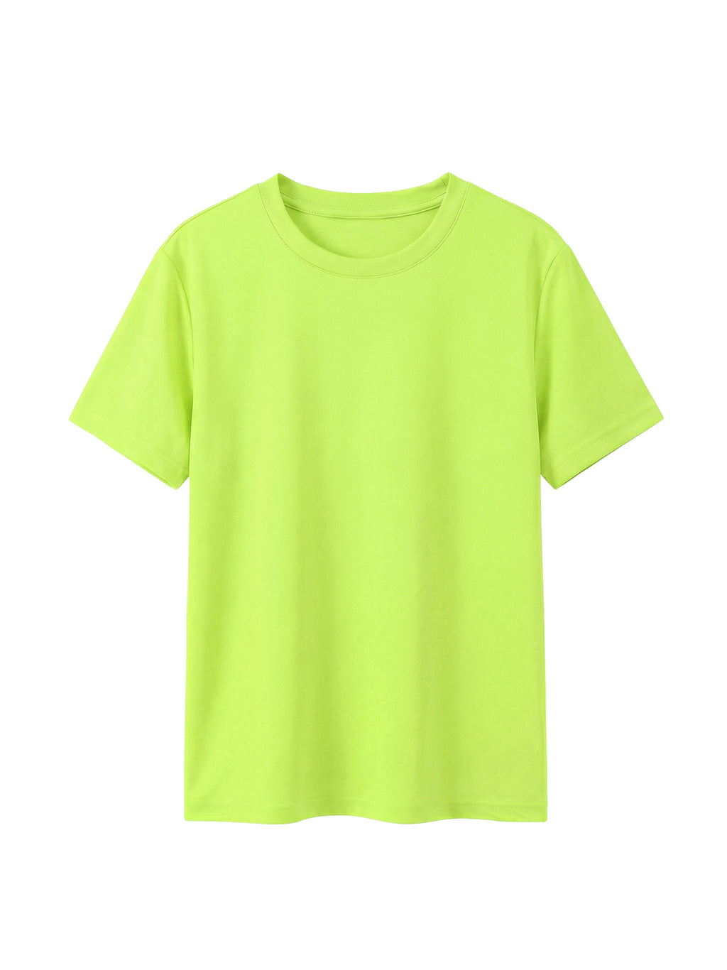 Lightweight Performance Crewneck T-Shirt – Lemon Green front view