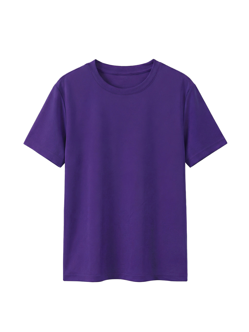 Lightweight Performance Crewneck T-Shirt – Purple front view