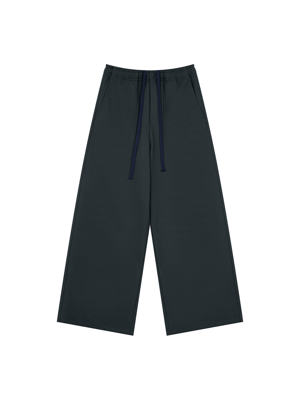 Men’s Loose Straight-Leg Pants black front 3D mockup