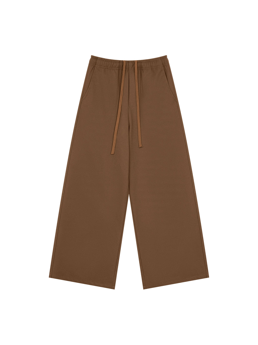 Men’s Loose Straight-Leg Pants coffee front 3D mockup